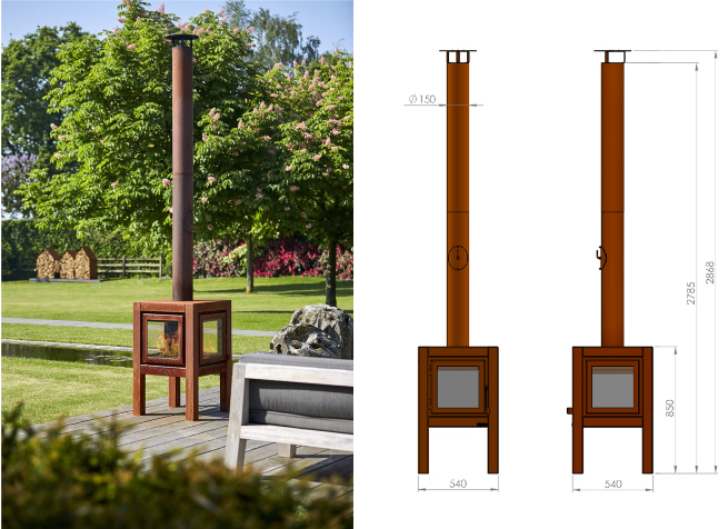 RB73 Quaruba L Outdoor Stove