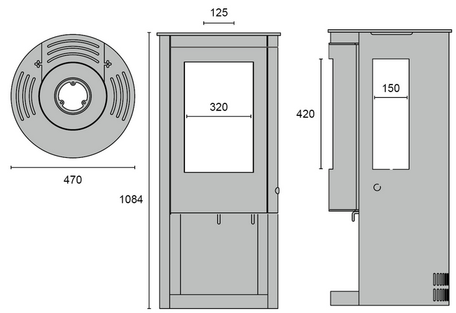 Leaf Mulberry Logstore Stove